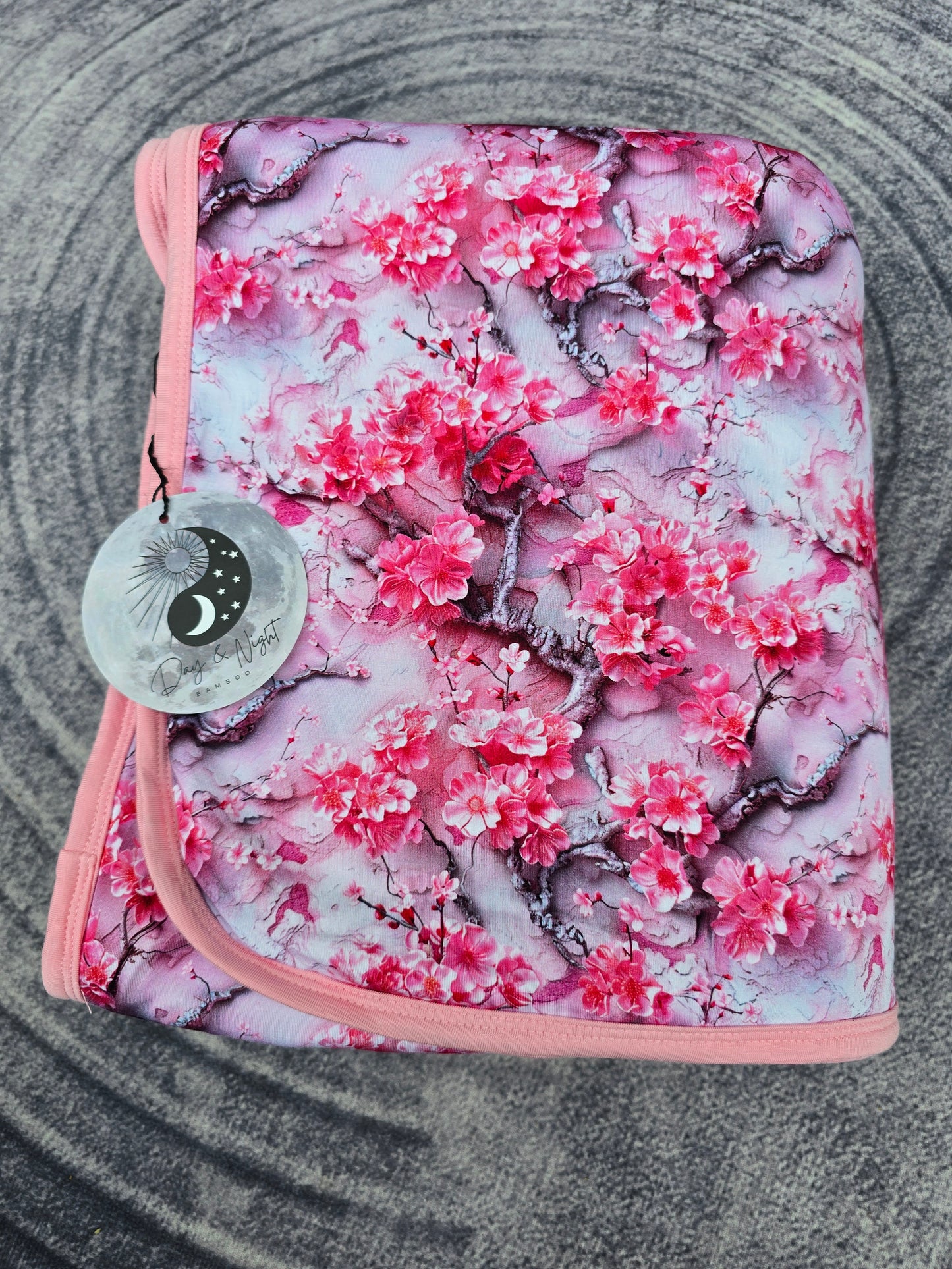Cherry Blossom - Bamboo Quilted Blanket Mama Size 80x60