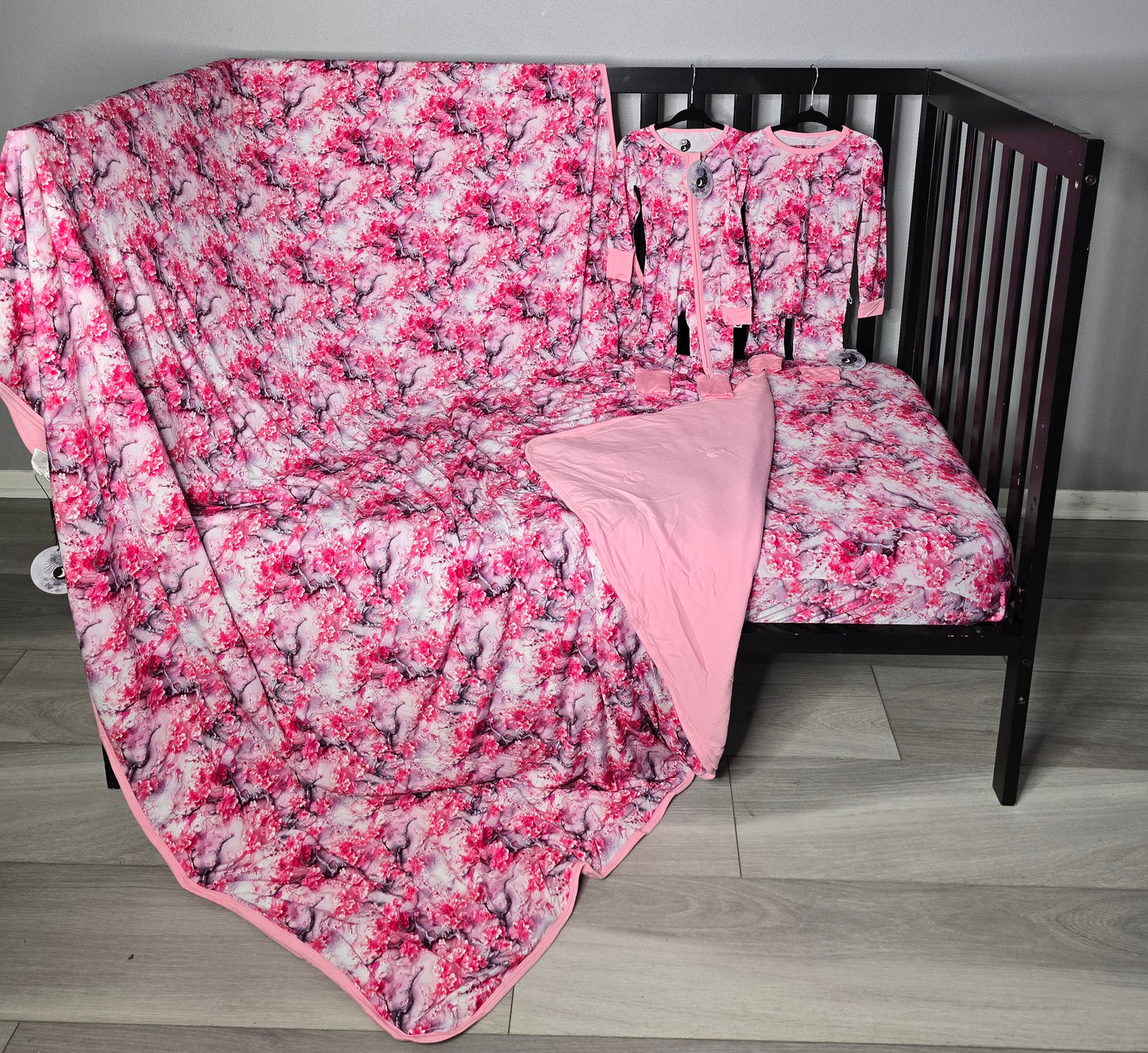 Cherry Blossom - Bamboo Quilted Blanket Mama Size 80x60