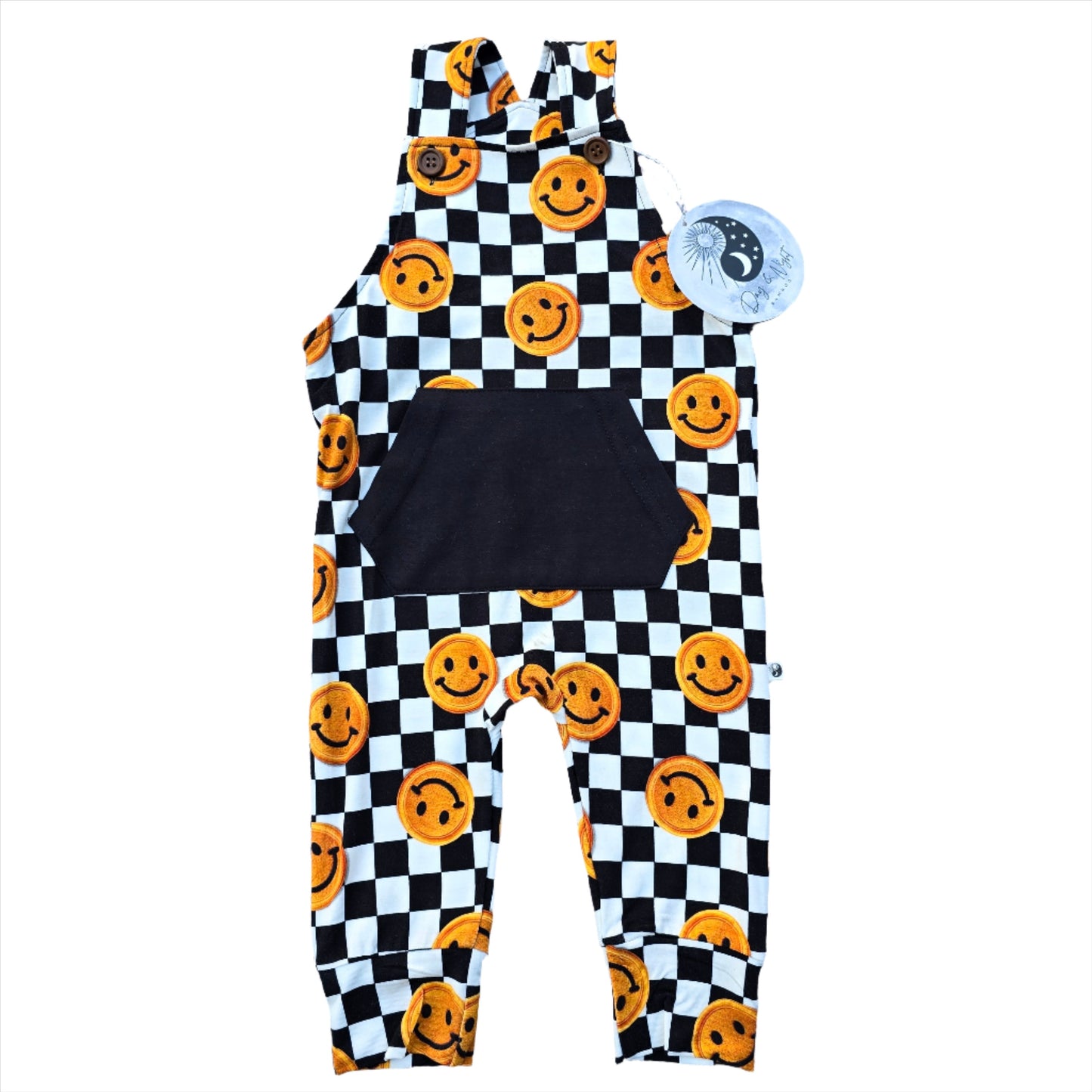 Smiley Checks - Bamboo Overalls