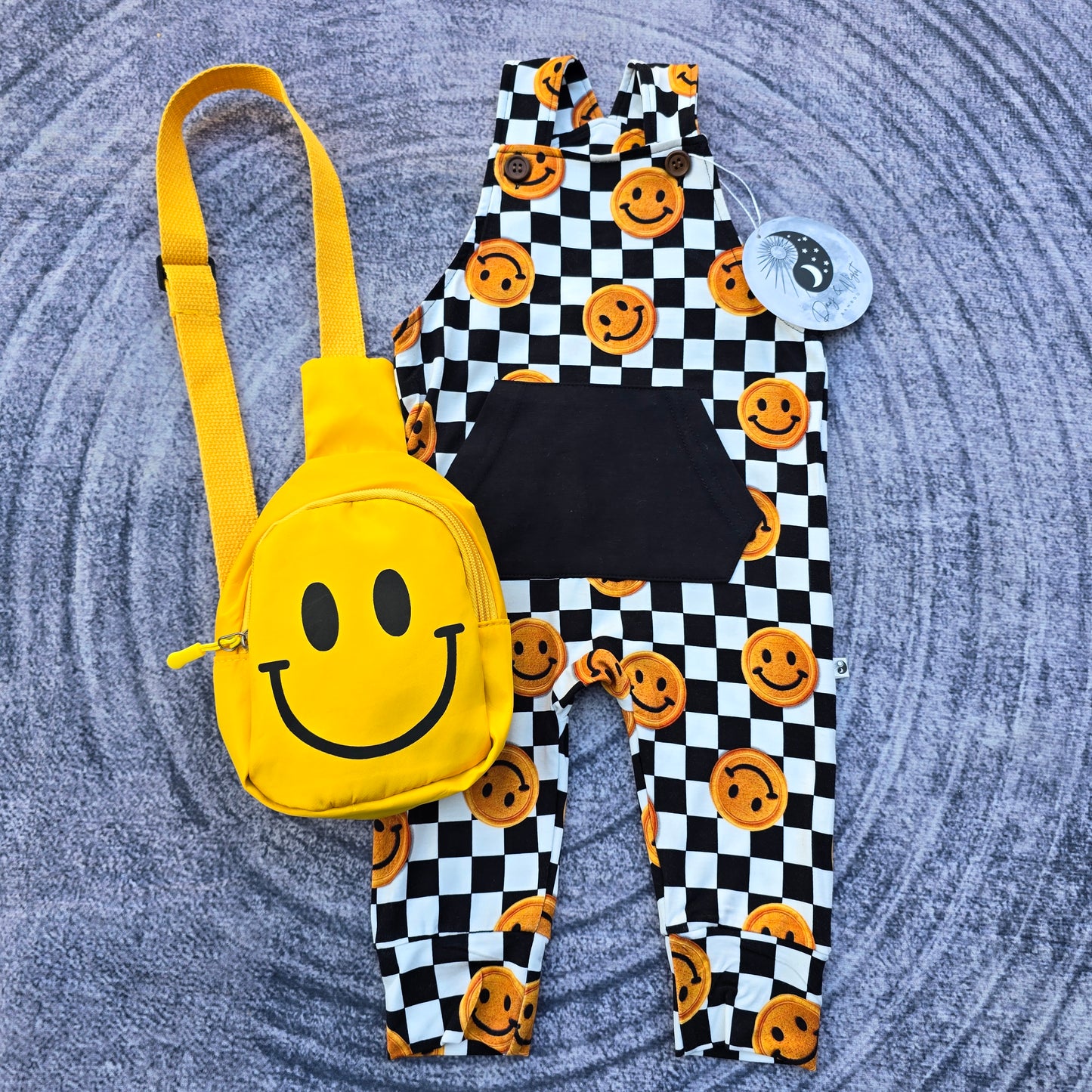 Smiley Checks - Bamboo Overalls