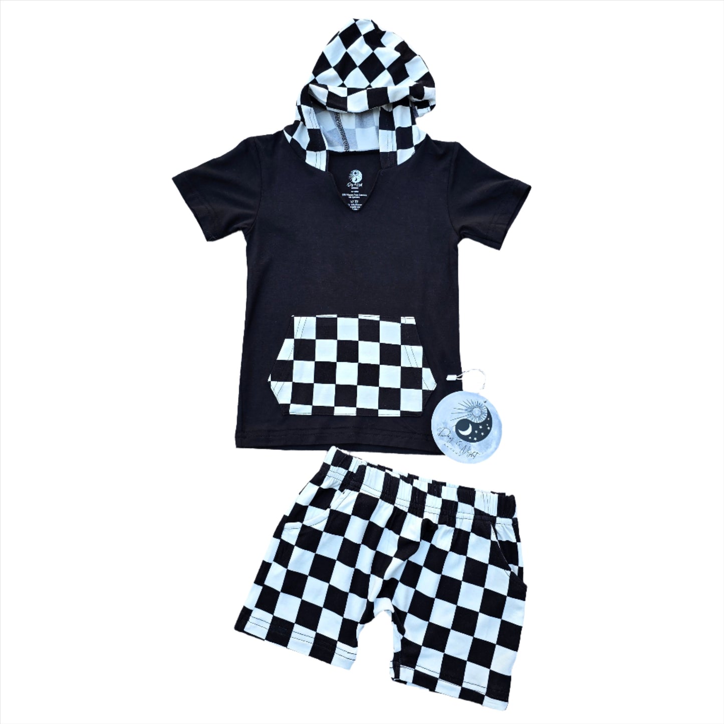 Checkers - Bamboo Hooded Short Set