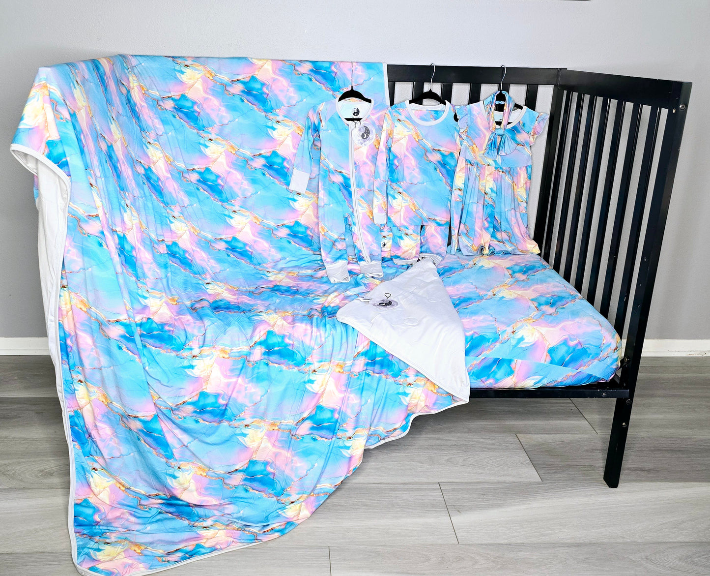 Marble Skies - Bamboo Quilted Blanket Mama Size 60x80