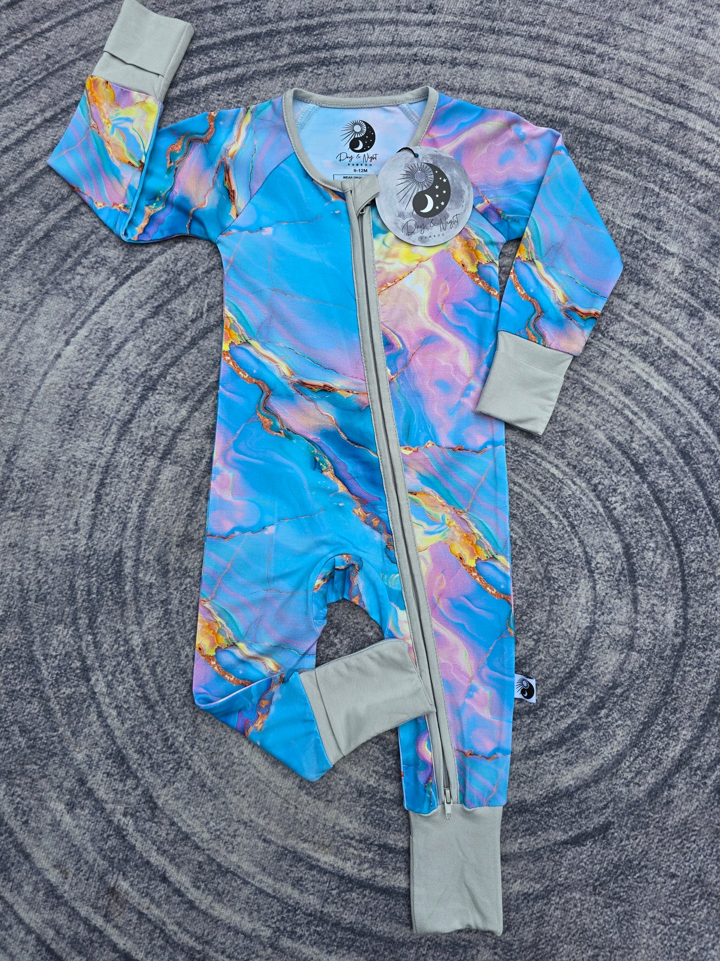 Marble Skies - Convertible Zip Romper Pajamas