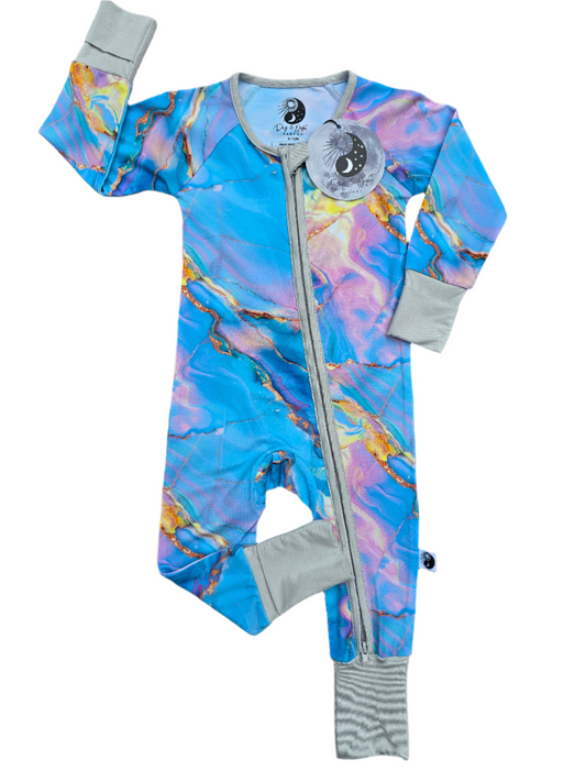 Marble Skies - Convertible Zip Romper Pajamas