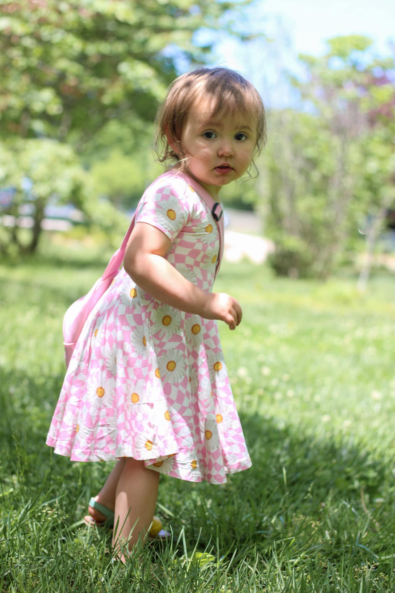 Daisy Checks - Bamboo Twirl Dress