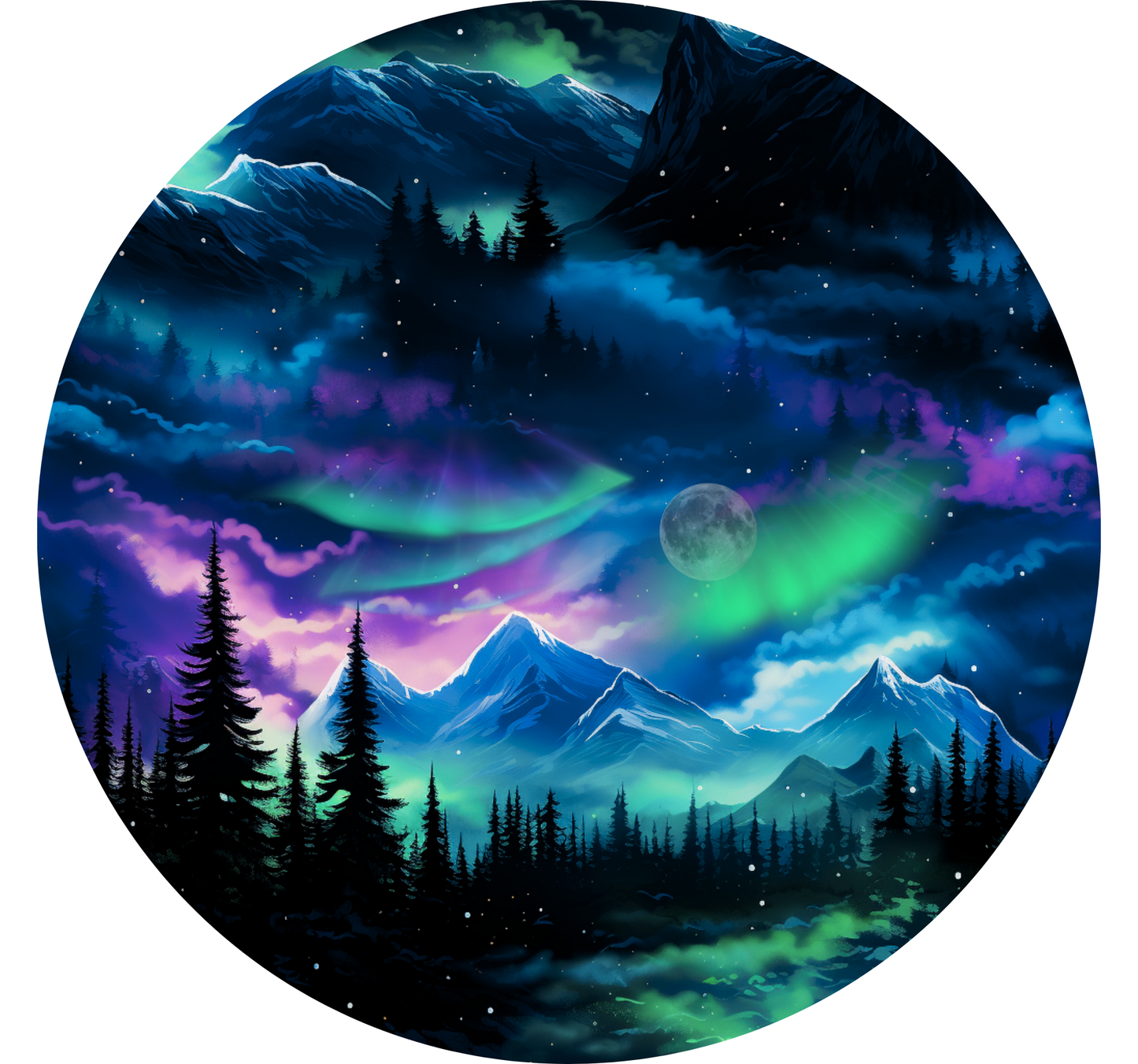 Aurora Northern Lights 2.0 - Bamboo Crib Sheet