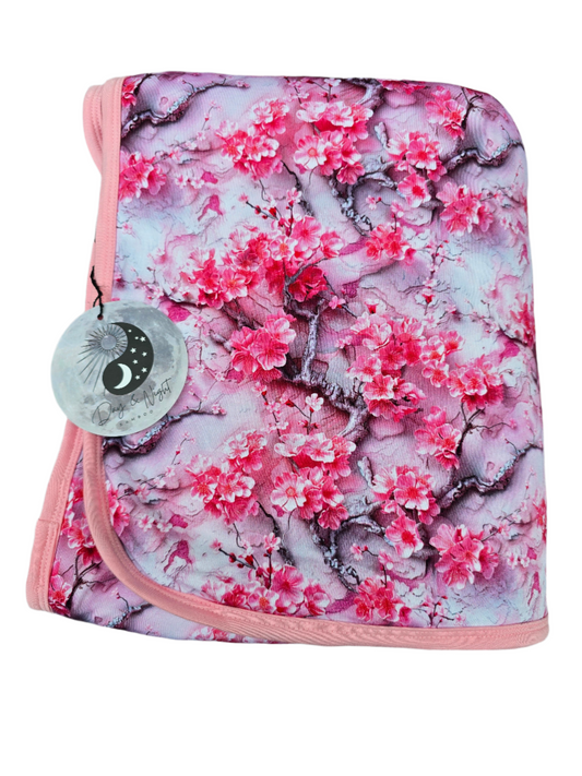Cherry Blossom - Bamboo Quilted Blanket Mama Size 80x60