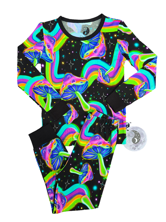 Psychedelic Mushrooms - Bamboo 2 Piece Pajamas