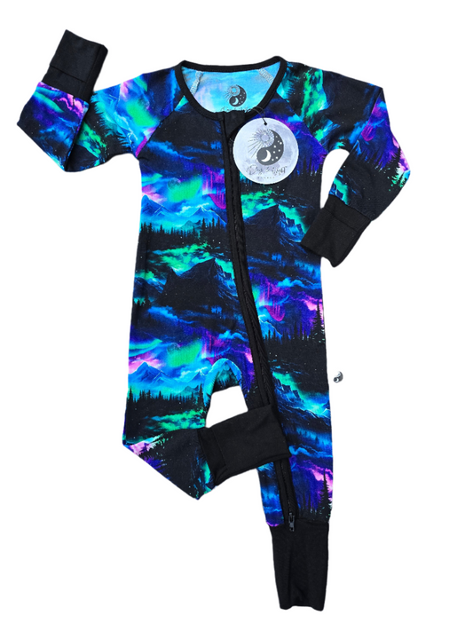 Aurora Northern Lights 2.0 - Convertible Zip Romper Pajamas